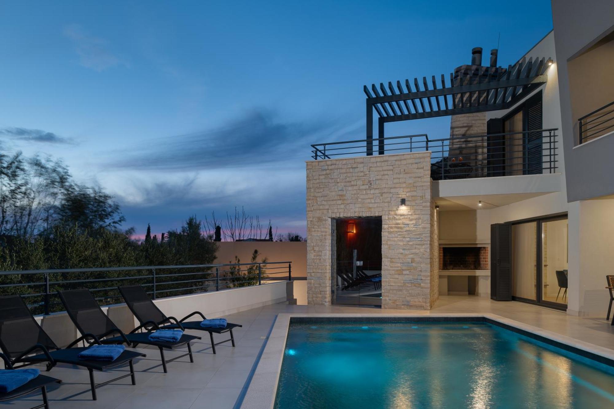 Villa Roca With Heated Pool And Sauna Привлака Екстериор снимка