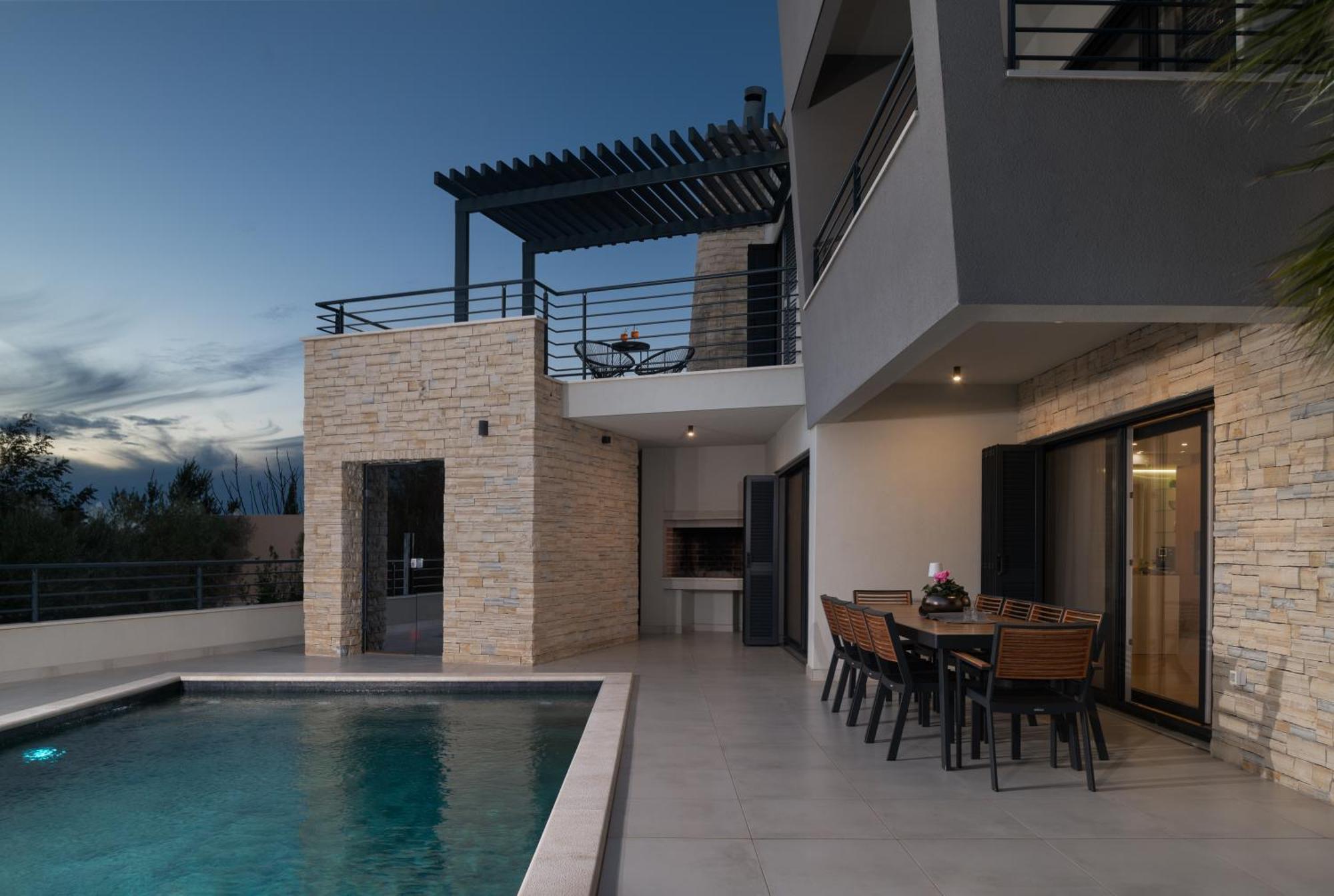 Villa Roca With Heated Pool And Sauna Привлака Екстериор снимка